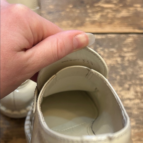 Prada Cream/ ivory Patent Leather Platform Oxford Loafers *5.5 - Picture 11 of 11